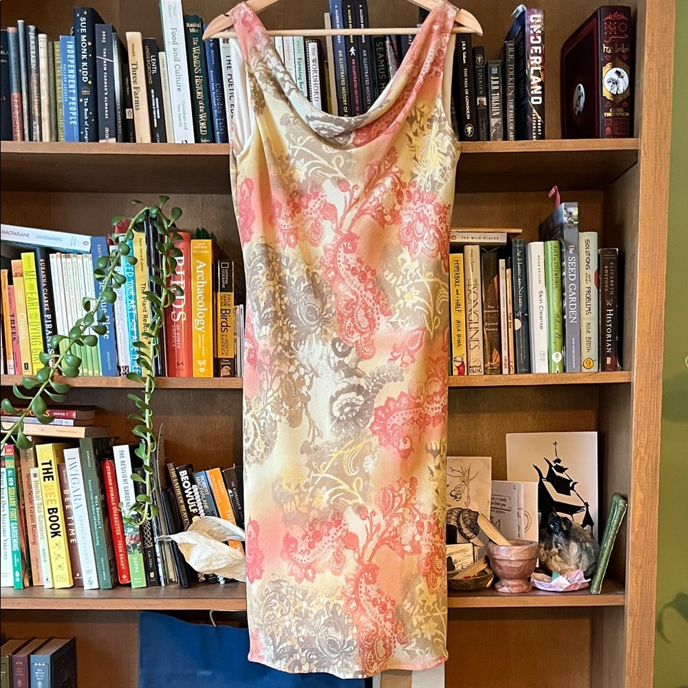VINTAGE. F.L.P. Cowl neck dress.